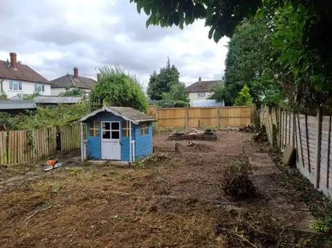 The same rear garden after clearance by The Green Team